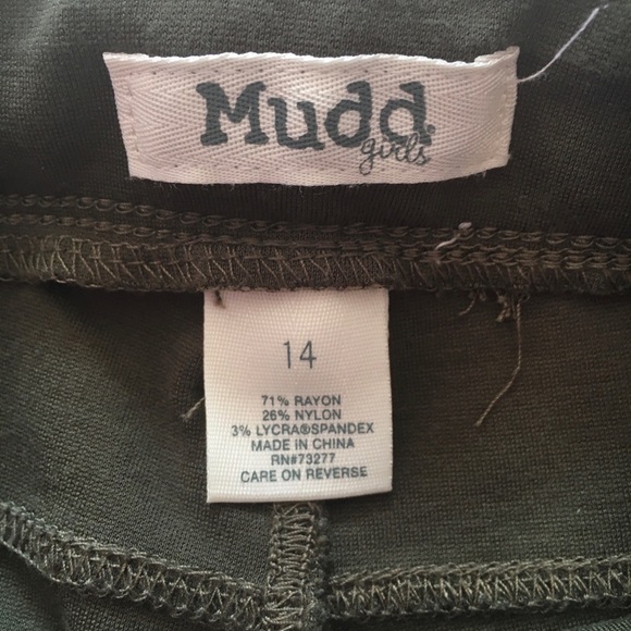 Mudd army green pants - stretch w/ zippers - Picture 3 of 4